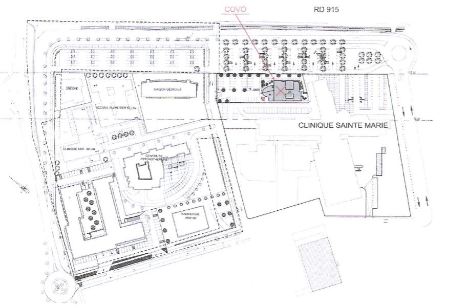 Le plan du Centre COVO 95 - Ophtalmologues à Osny